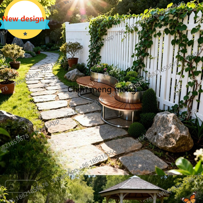 Outdoor Furniture Metal Chairs - Jardinera de Acero Inoxidable D80 con