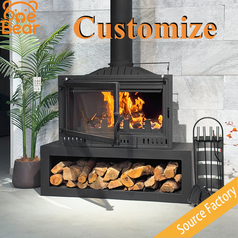 Outdoor Furniture Metal - Chimenea de leña empotrada personalizable, calentador