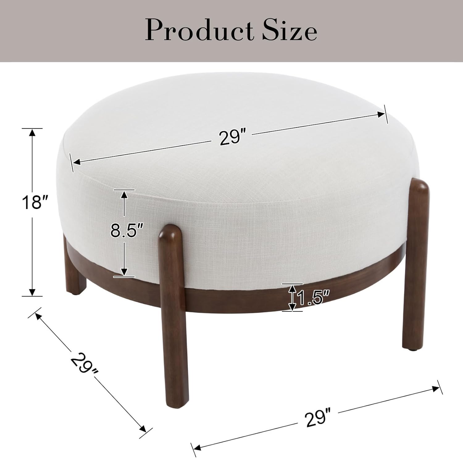 Banco Otomano de Tela Sherpa c - Outdoor Furniture Wood reseña y precio