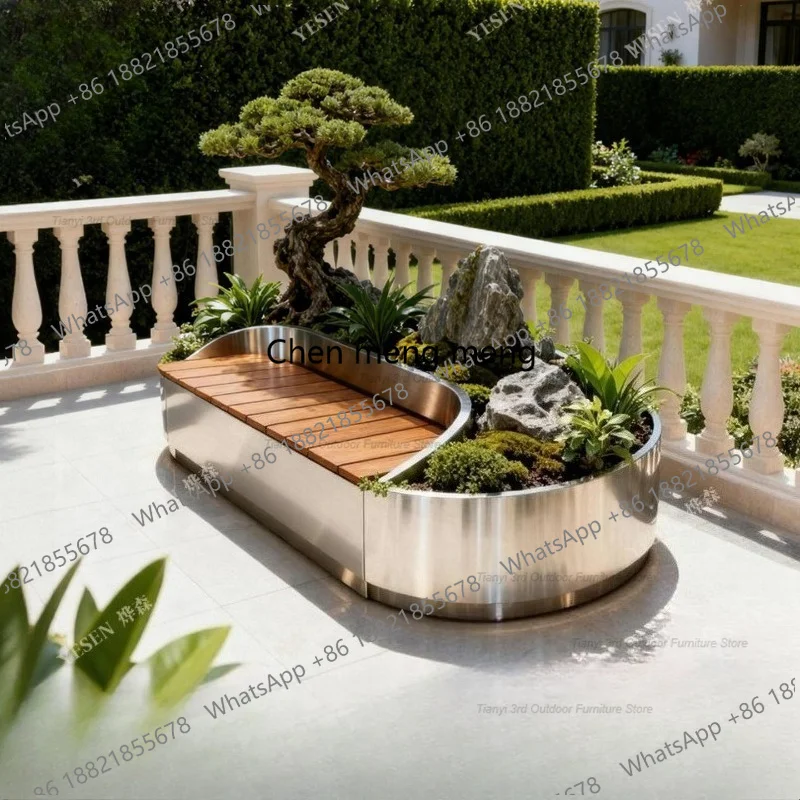 Jardinera de Acero Inoxidable  - Outdoor Furniture Metal Chairs reseña y precio