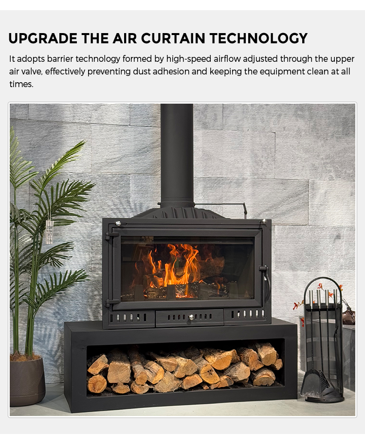 Chimenea de leña empotrada per - Outdoor Furniture Metal reseña y precio